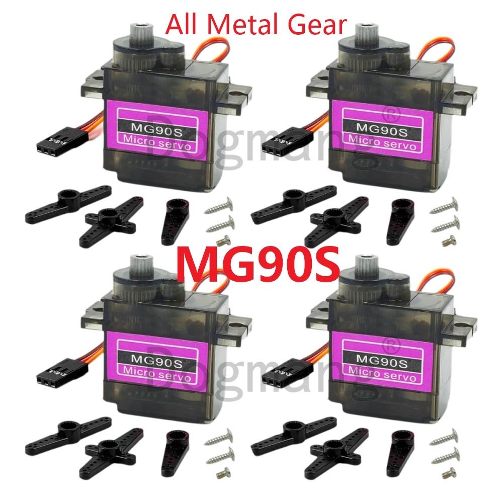 Servo Metal Gear - MG90S سيرفو 1/2/4/10/20/50 قطعة جميع المعدات