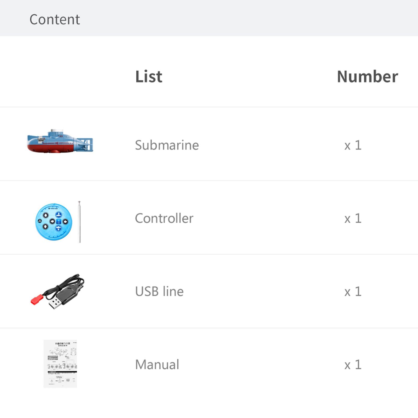 Rc Submarine Water - غواصة صغيرة تعمل بالتحكم عن بعد