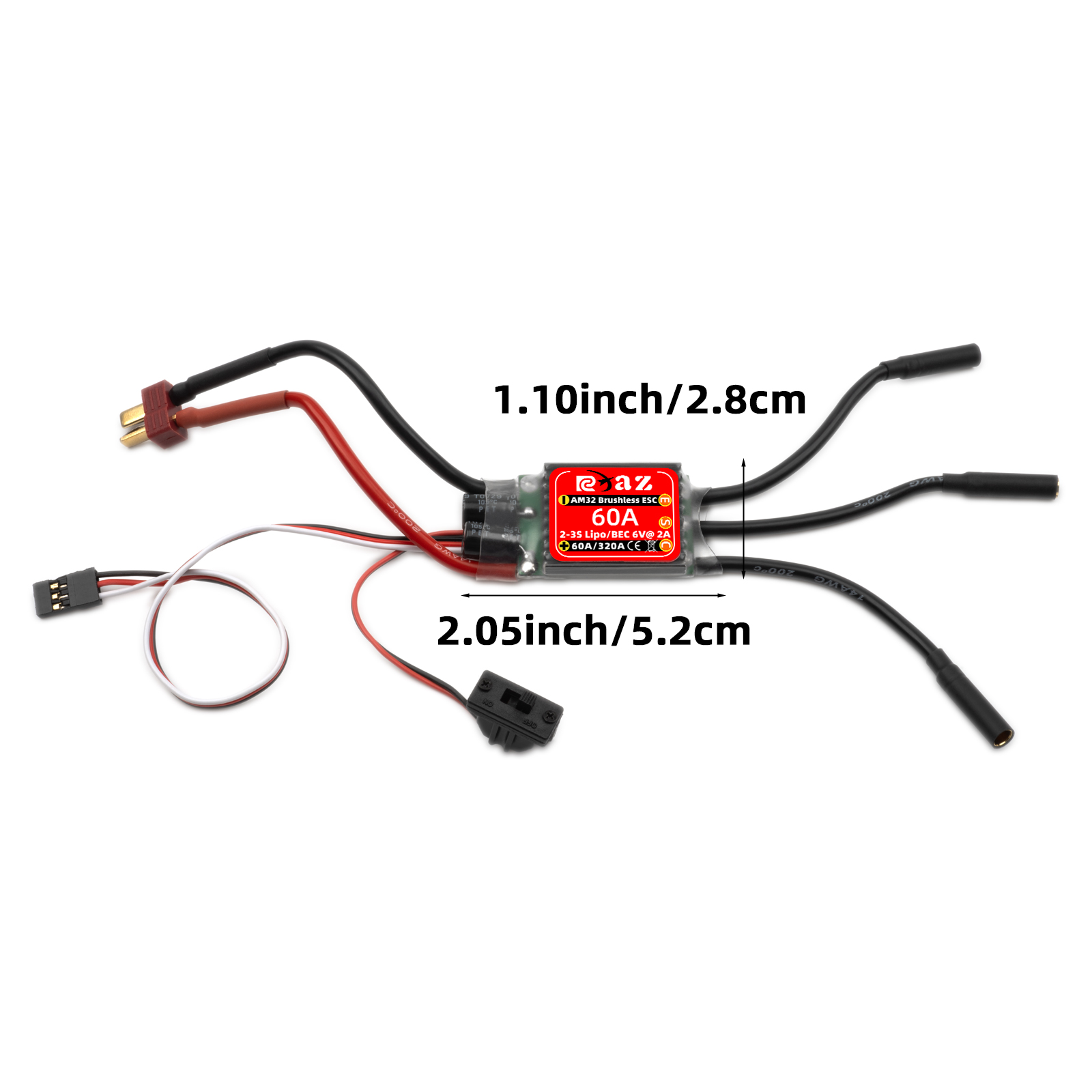 RCXAZ AM32 60A وحدة تحكم إلكتر - مراجعة Rc Submarine Water وسعره